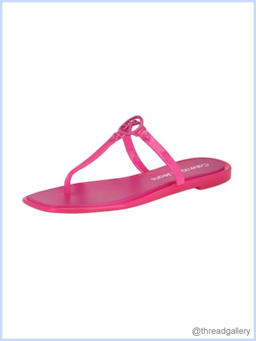Slip-On Thong Sandals with Open Square Toe